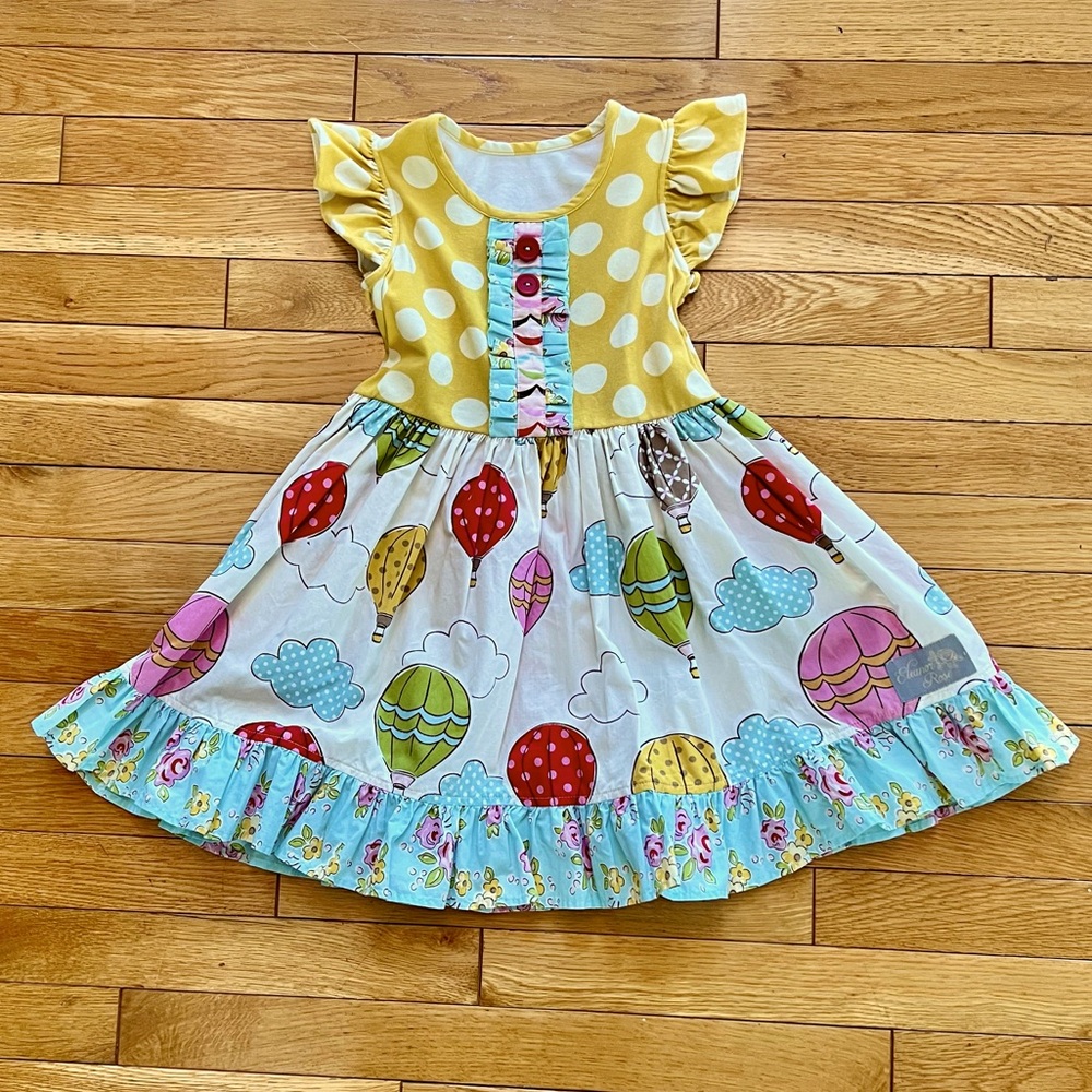 💕Size 5/6 Eleanor Rose beautiful hot air balloon dress with pockets!